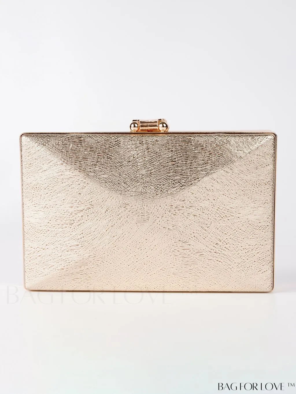 BagForLove - Metal Leaf Lock Bridal Handbag: Elegant Womens Wedding Clutch for Parties