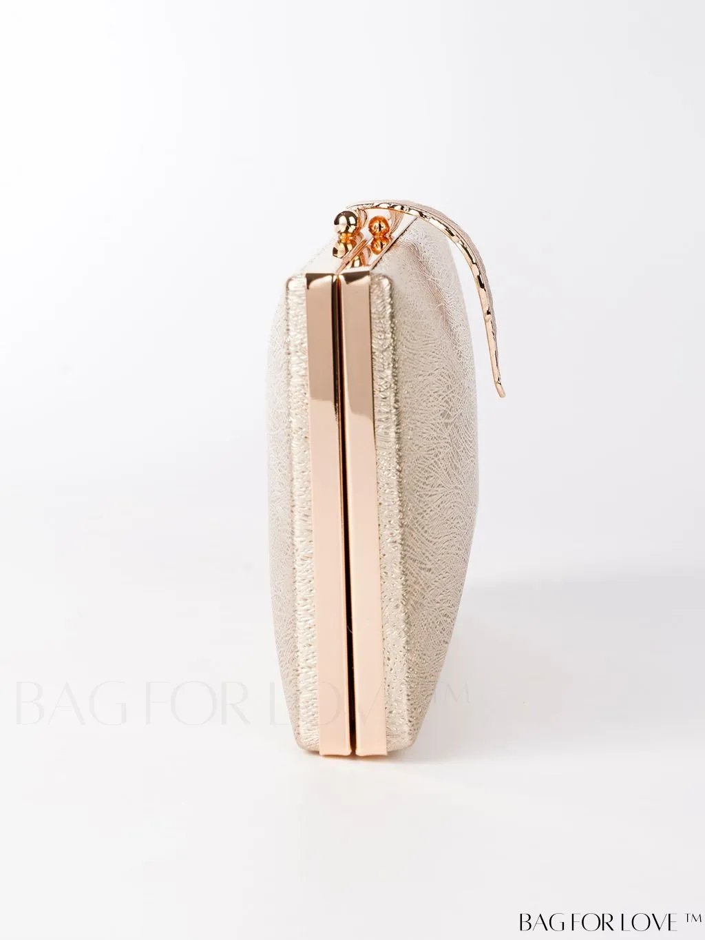 BagForLove - Metal Leaf Lock Bridal Handbag: Elegant Womens Wedding Clutch for Parties