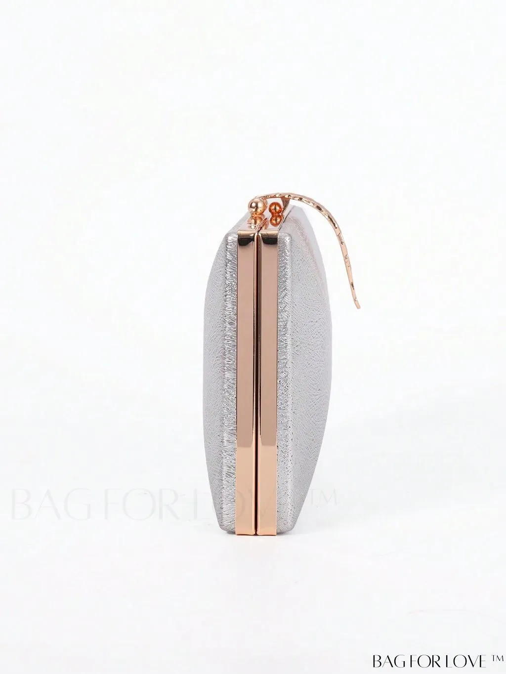 BagForLove - Metal Leaf Lock Bridal Handbag: Elegant Womens Wedding Clutch for Parties