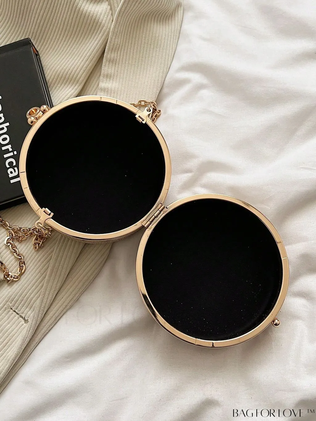 BagForLove - Mini Glitter Circle Bag - Elegant Purse for Weddings, Proms, and Parties