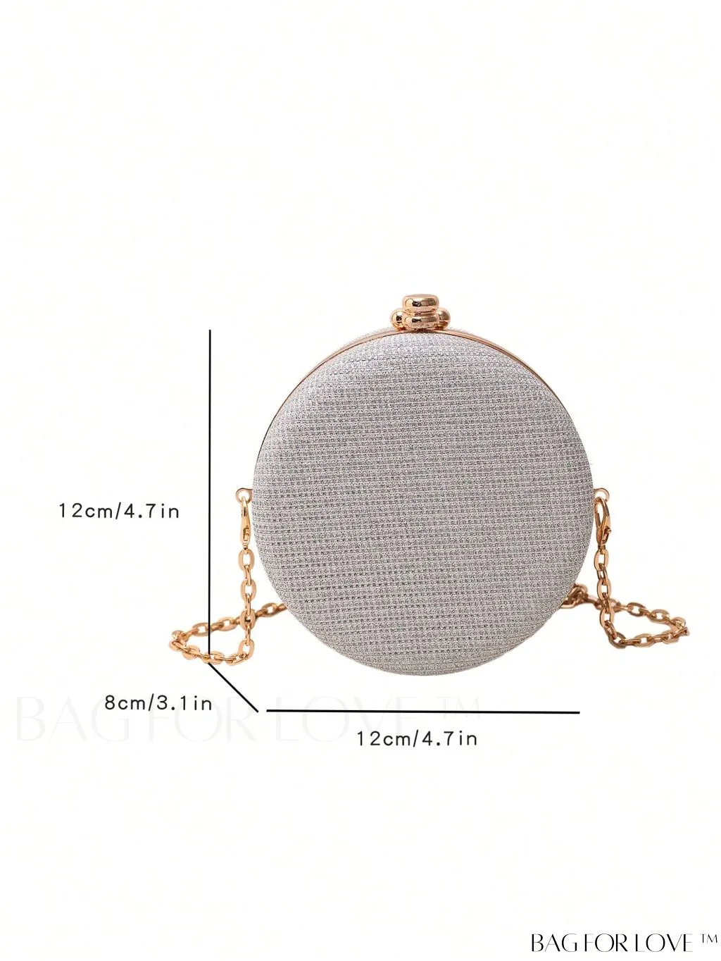 BagForLove - Mini Glitter Circle Bag - Elegant Purse for Weddings, Proms, and Parties