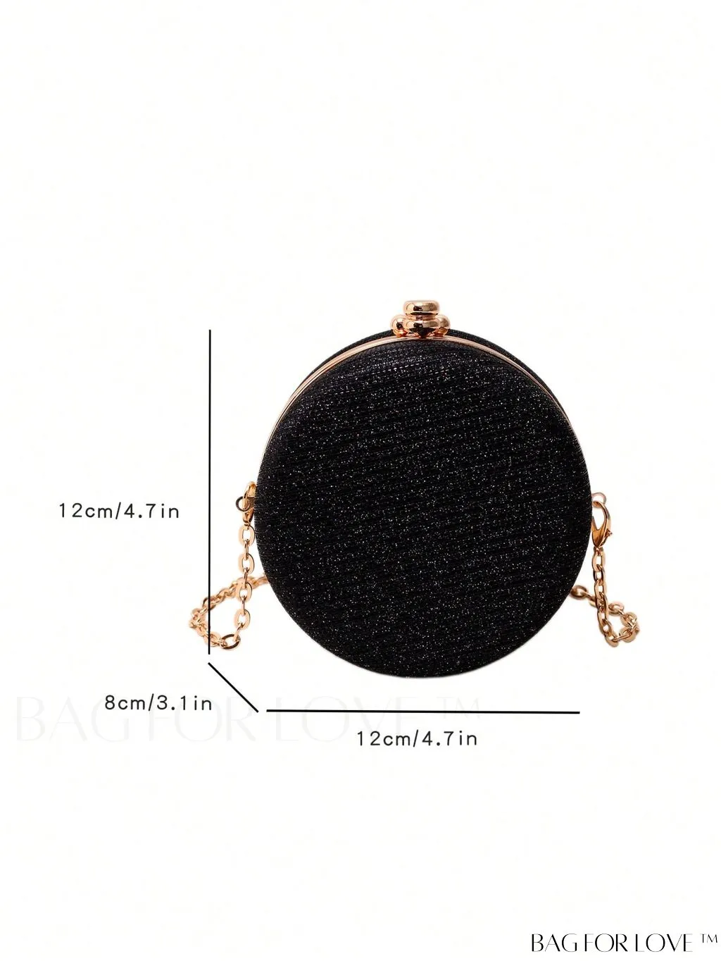 BagForLove - Mini Glitter Circle Bag - Elegant Purse for Weddings, Proms, and Parties