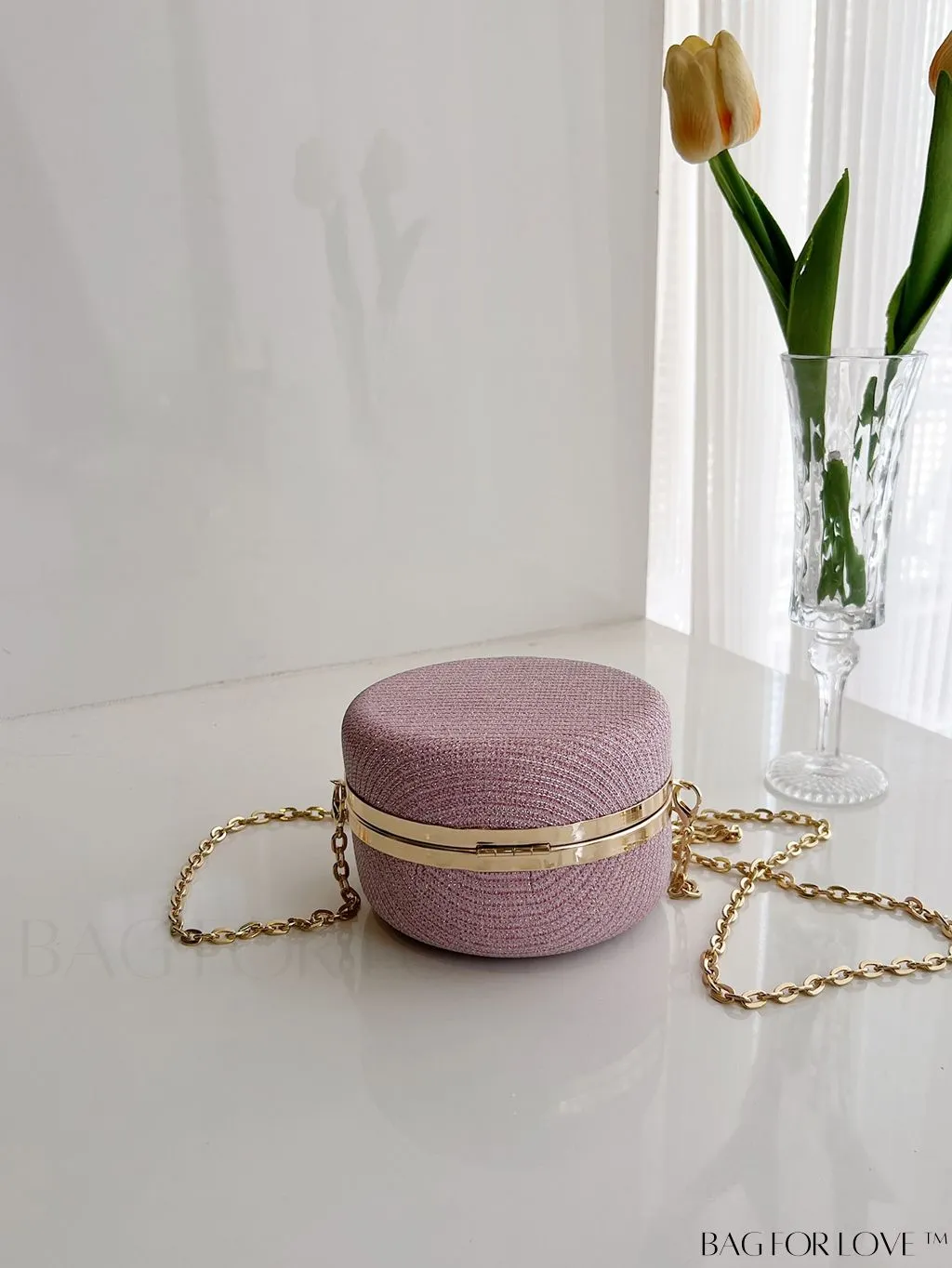 BagForLove - Mini Glitter Circle Bag - Elegant Purse for Weddings, Proms, and Parties