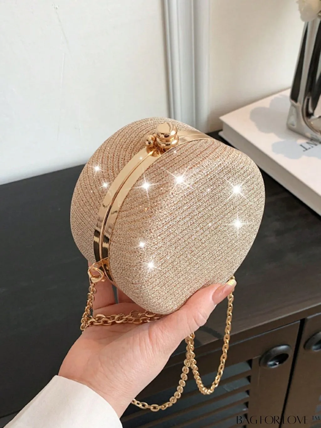 BagForLove - Mini Glitter Circle Bag - Elegant Purse for Weddings, Proms, and Parties