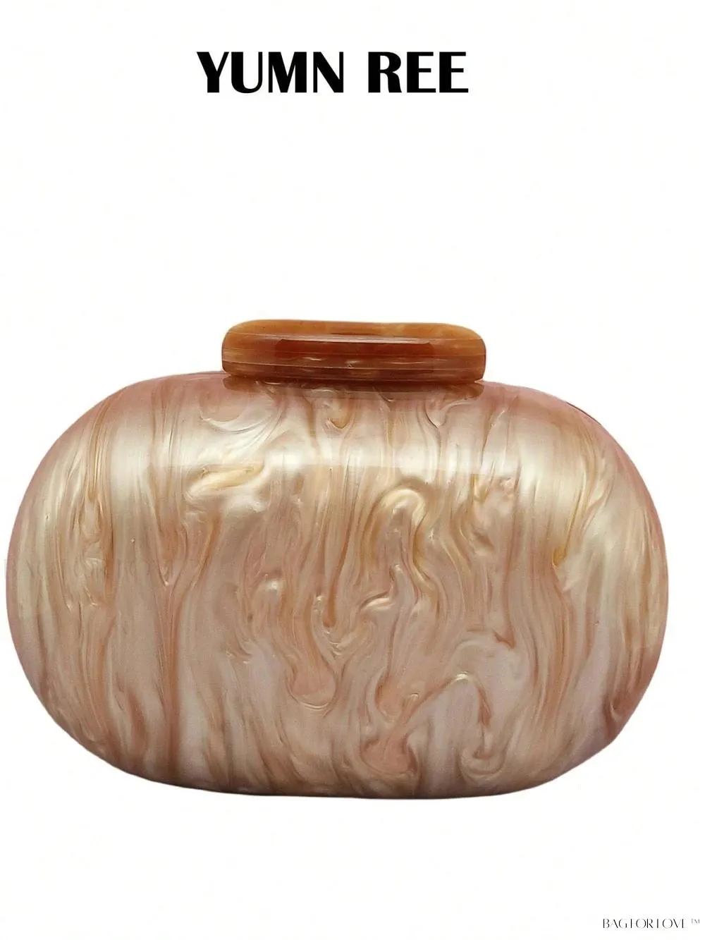 BagForLove - Pearl-Finish Oval-Shaped Evening Clutches for Ladies