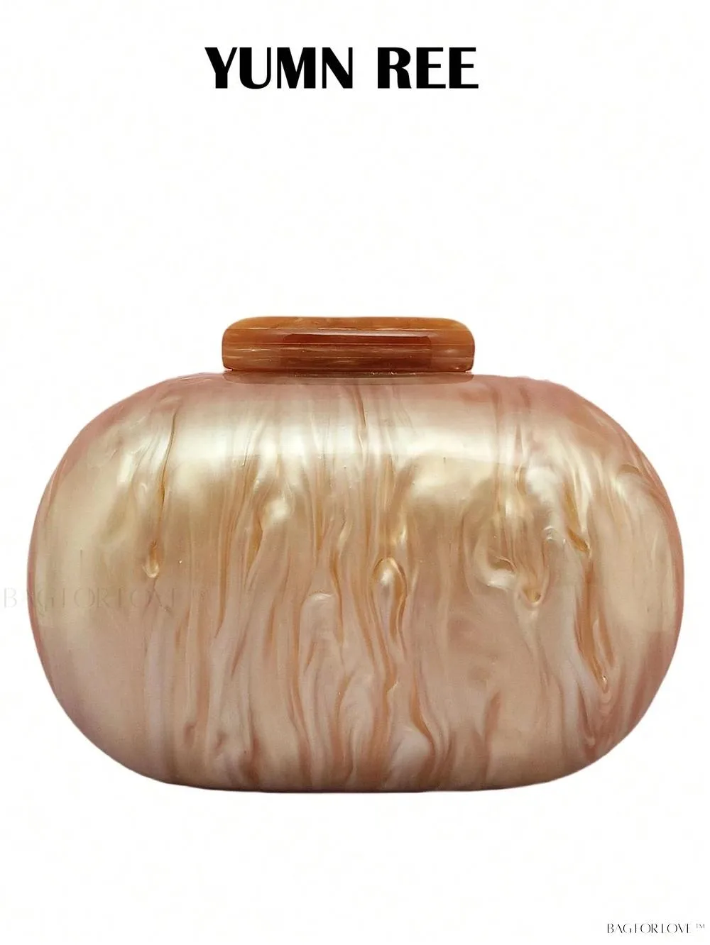 BagForLove - Pearl-Finish Oval-Shaped Evening Clutches for Ladies