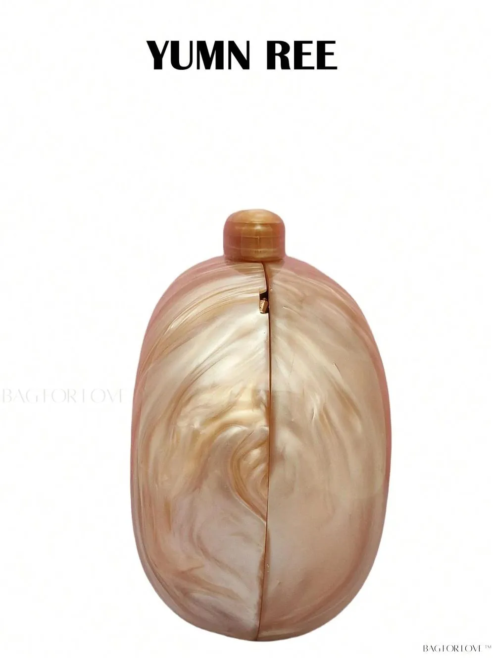 BagForLove - Pearl-Finish Oval-Shaped Evening Clutches for Ladies