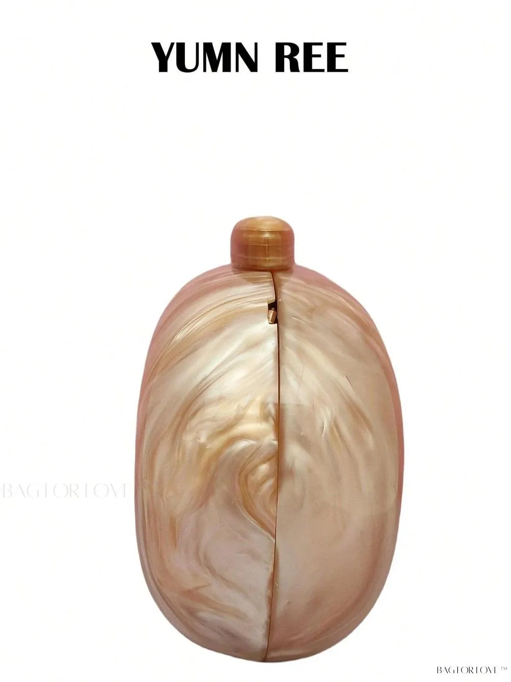 BagForLove - Pearl-Finish Oval-Shaped Evening Clutches for Ladies
