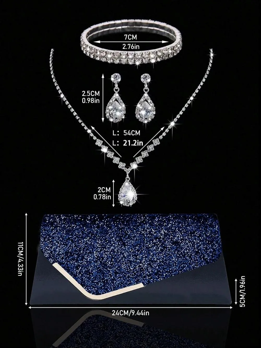 BagForLove - Quiet Glamorous Jewelry Set and Clutch Bag for Sophisticated Women