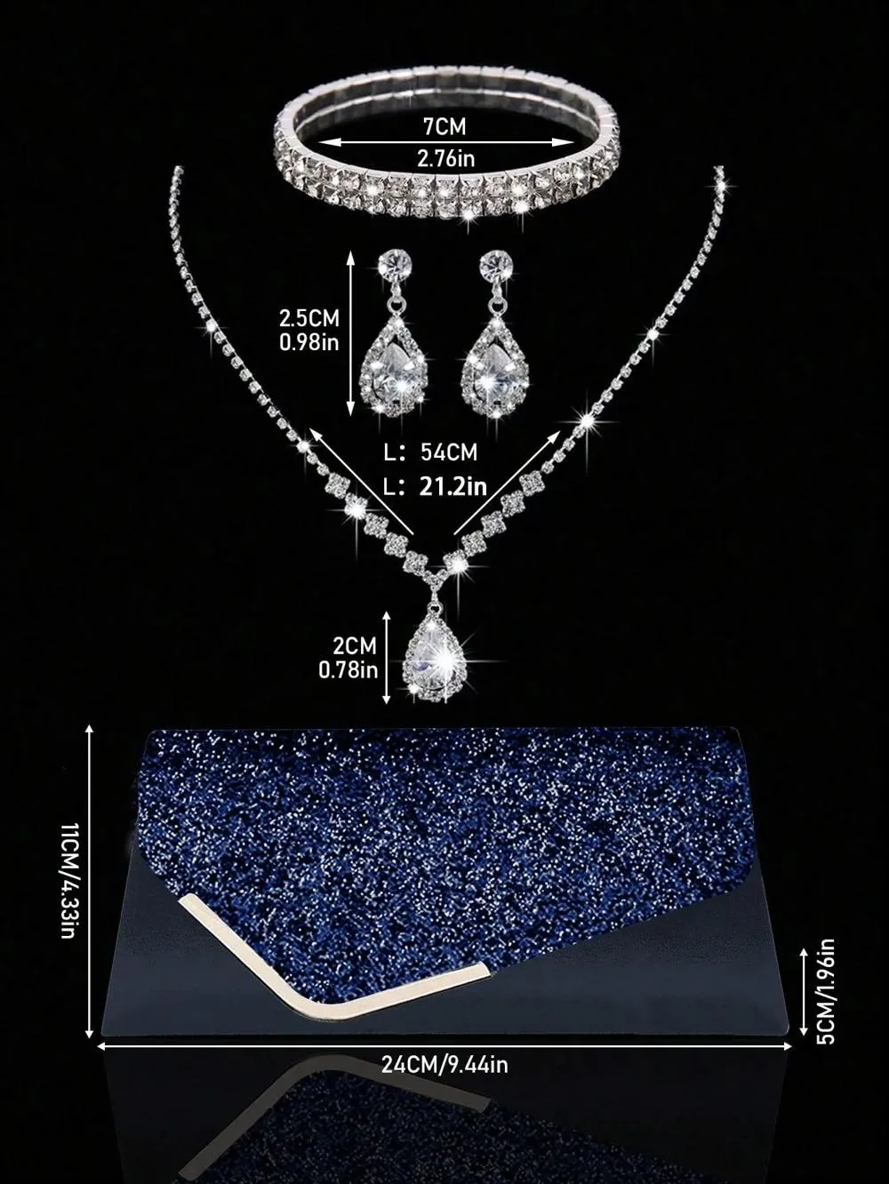 BagForLove - Quiet Glamorous Jewelry Set and Clutch Bag for Sophisticated Women