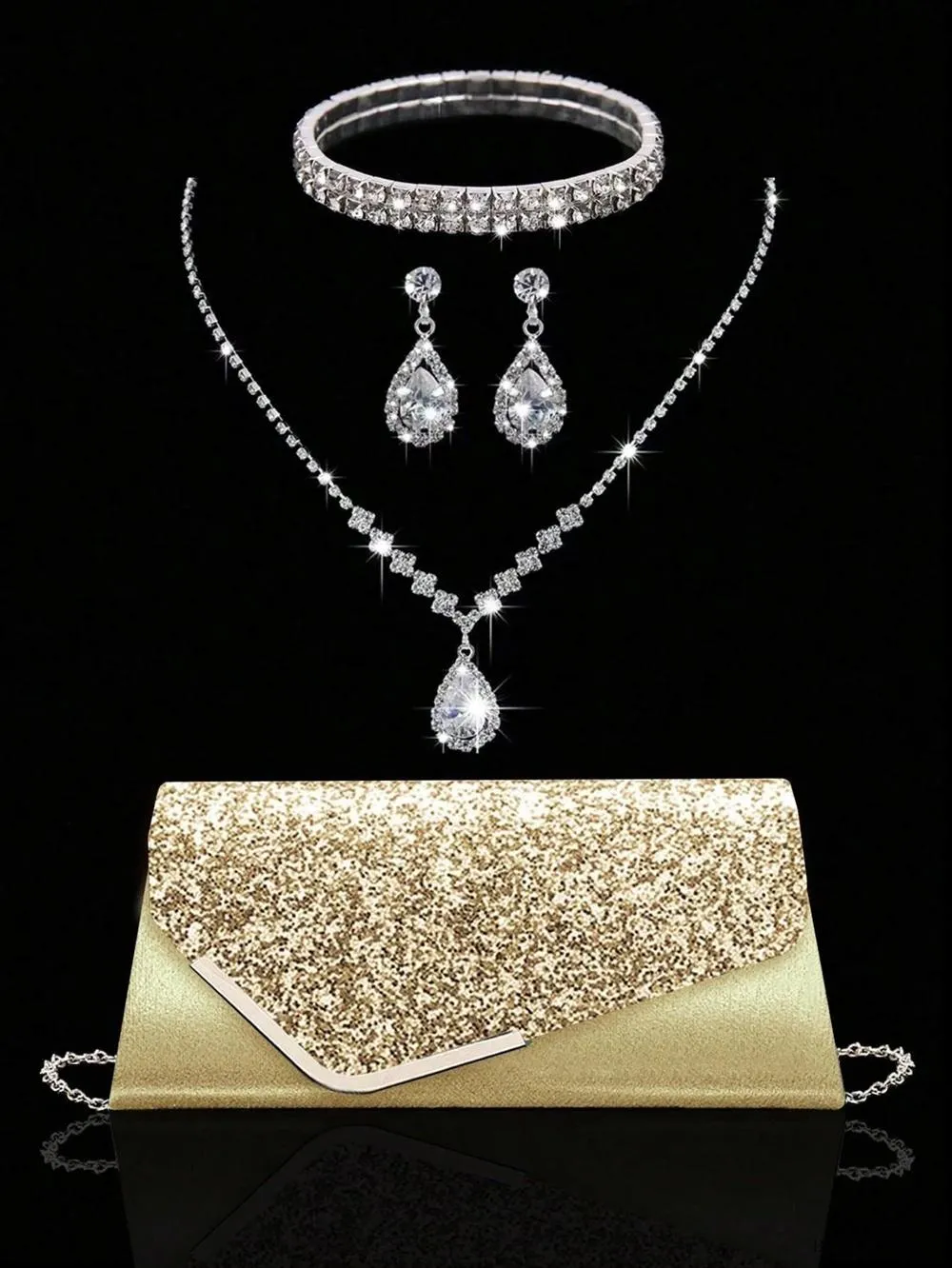 BagForLove - Quiet Glamorous Jewelry Set and Clutch Bag for Sophisticated Women