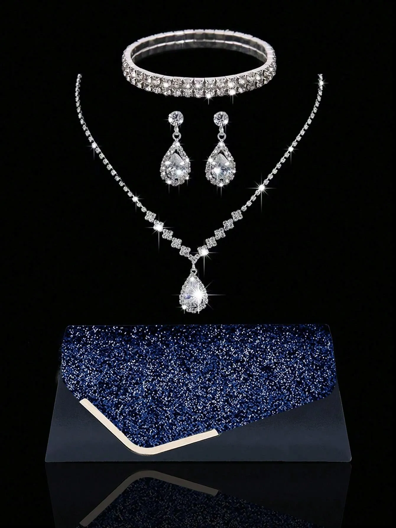 BagForLove - Quiet Glamorous Jewelry Set and Clutch Bag for Sophisticated Women