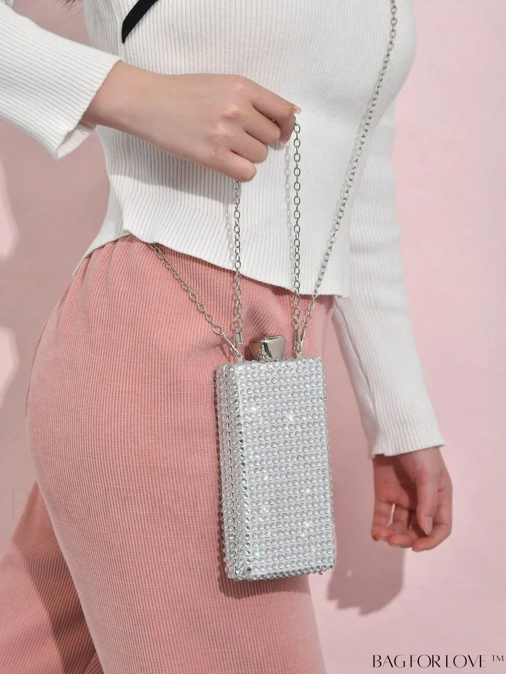 BagForLove - Rhinestone-Adorned Mini Box Bag: A Glamorous Essential for Weddings, Proms & Parties