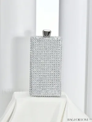 BagForLove - Rhinestone-Adorned Mini Box Bag: A Glamorous Essential for Weddings, Proms & Parties
