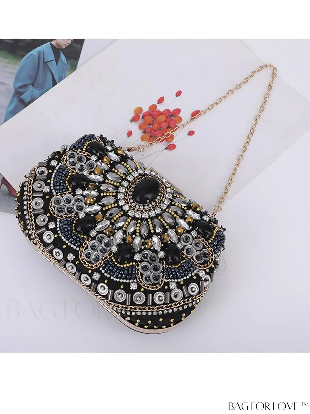 BagForLove - Rhinestone Chain Evening Bag: Stylish and Glamorous Fashion Accessory
