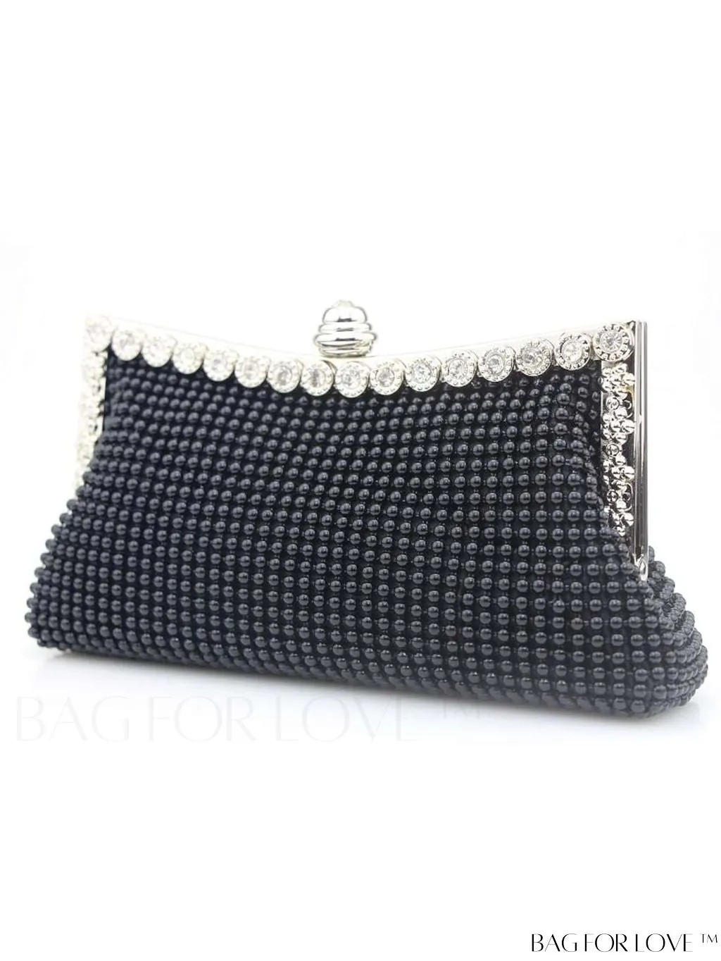 BagForLove - Rhinestone Decor Evening Bag: Glamorous Chain Purse for Weddings, Proms & Parties