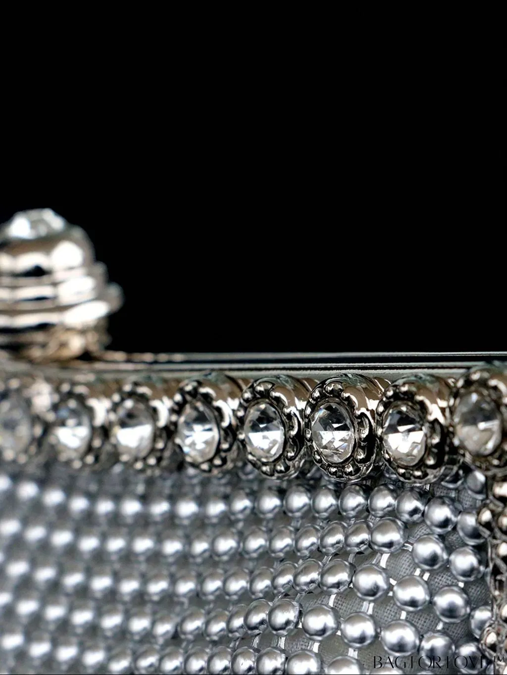 BagForLove - Rhinestone Decor Evening Bag: Glamorous Chain Purse for Weddings, Proms & Parties