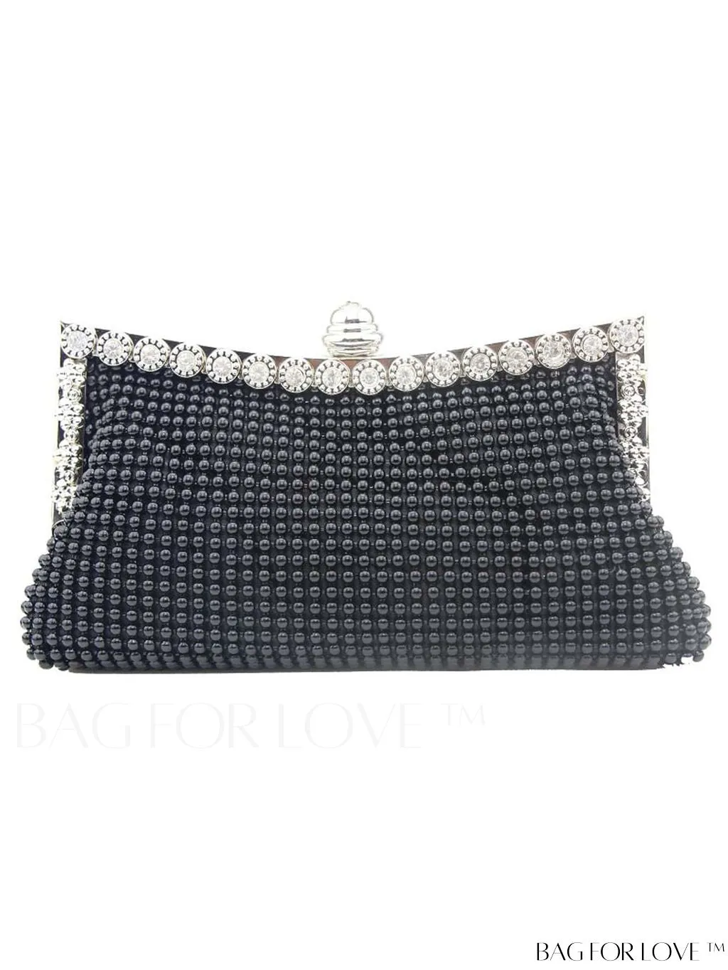 BagForLove - Rhinestone Decor Evening Bag: Glamorous Chain Purse for Weddings, Proms & Parties
