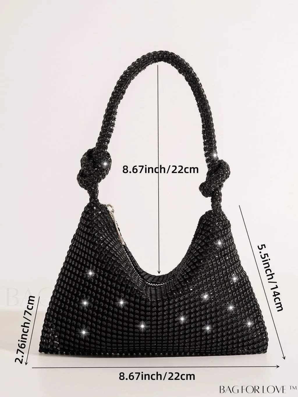 BagForLove - Rhinestone-embellished Evening Party Clutch - Elegant & Stylish Purse
