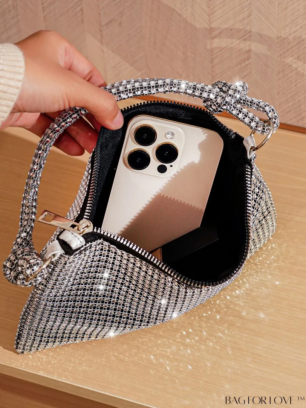 BagForLove - Rhinestone-embellished Evening Party Clutch - Elegant & Stylish Purse