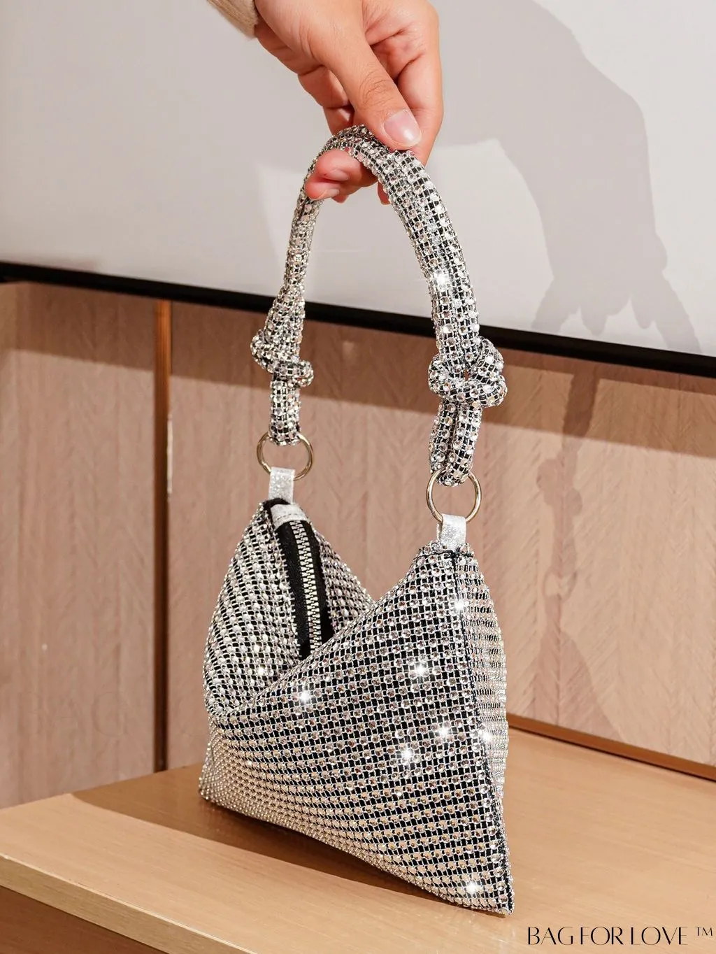 BagForLove - Rhinestone-embellished Evening Party Clutch - Elegant & Stylish Purse