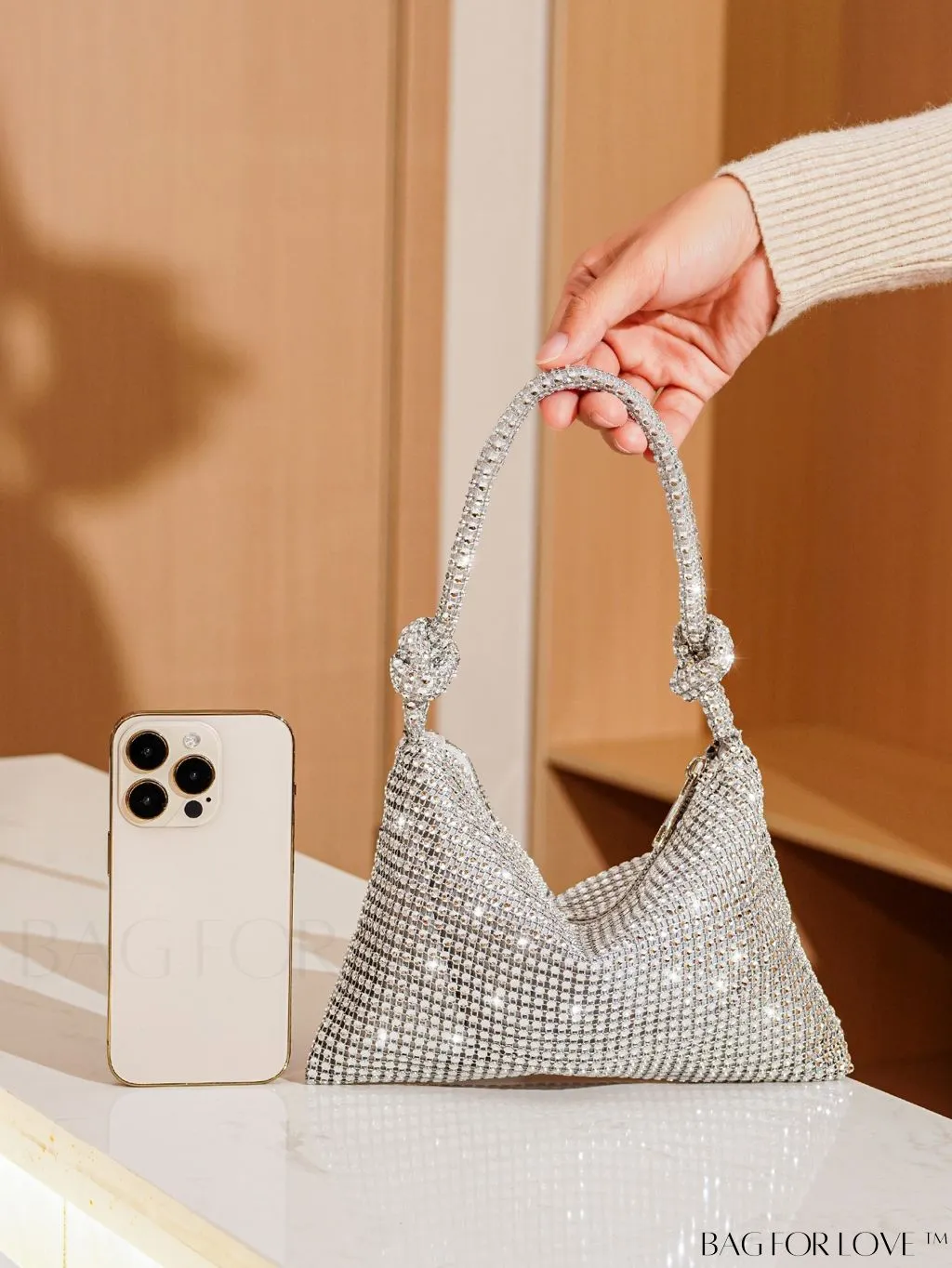 BagForLove - Rhinestone-embellished Evening Party Clutch - Elegant & Stylish Purse