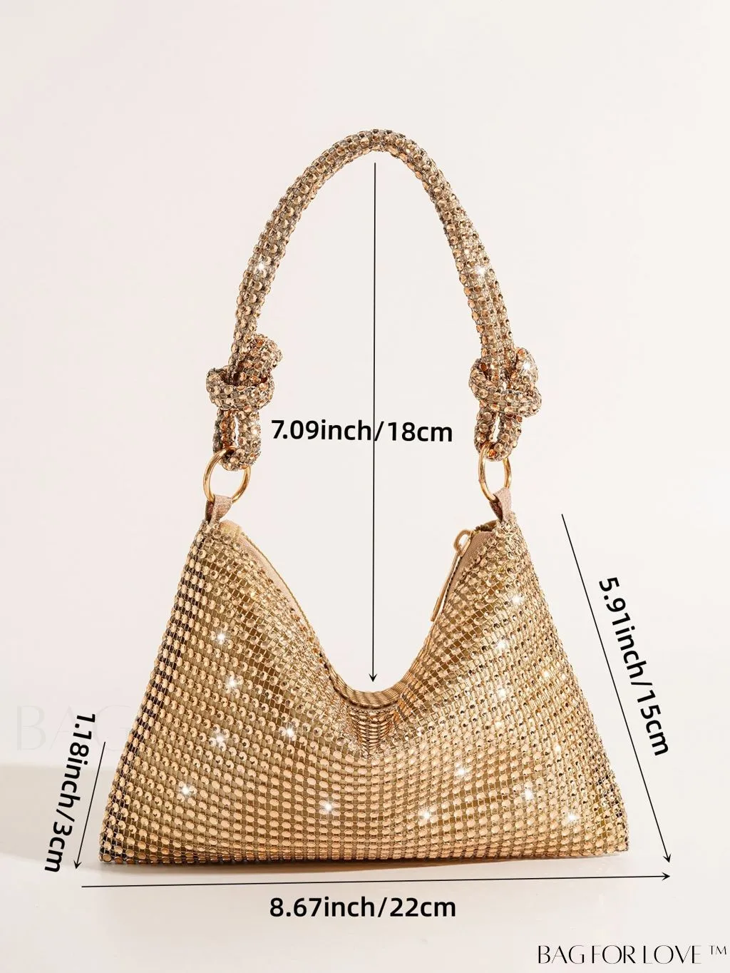 BagForLove - Rhinestone-embellished Evening Party Clutch - Elegant & Stylish Purse