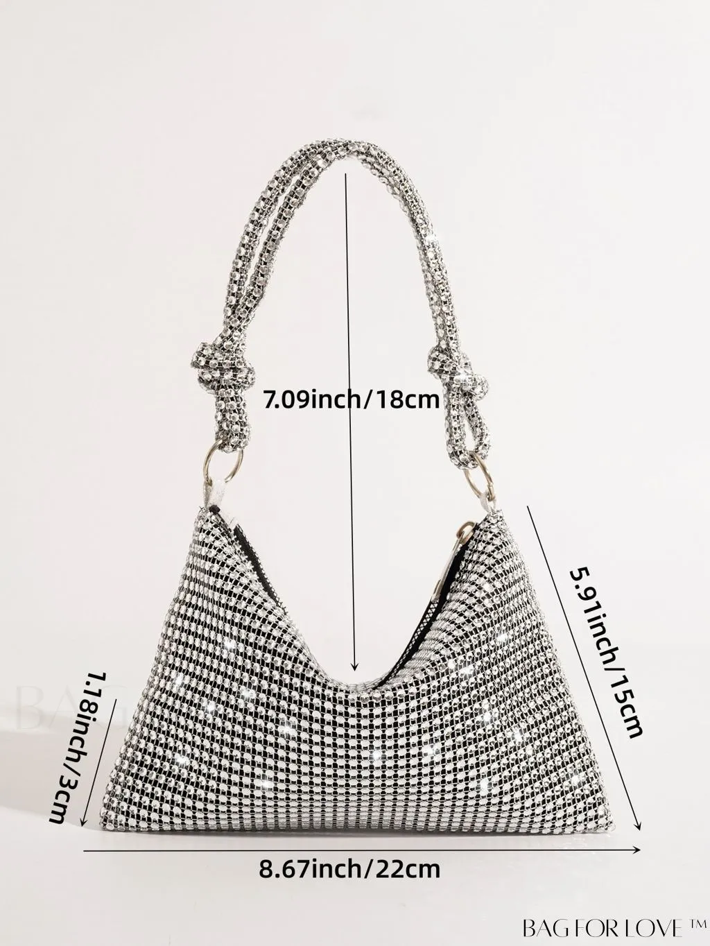 BagForLove - Rhinestone-embellished Evening Party Clutch - Elegant & Stylish Purse
