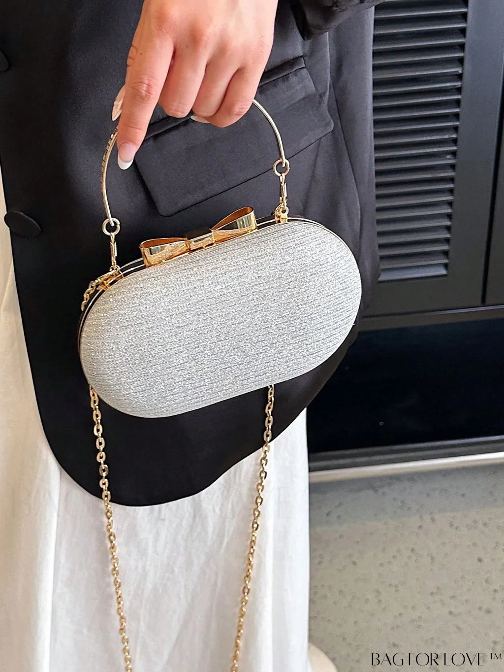 BagForLove - Rhinestone-Embellished Mini Box Bag with Glamorous Clip Top Chain â Exclusive Design