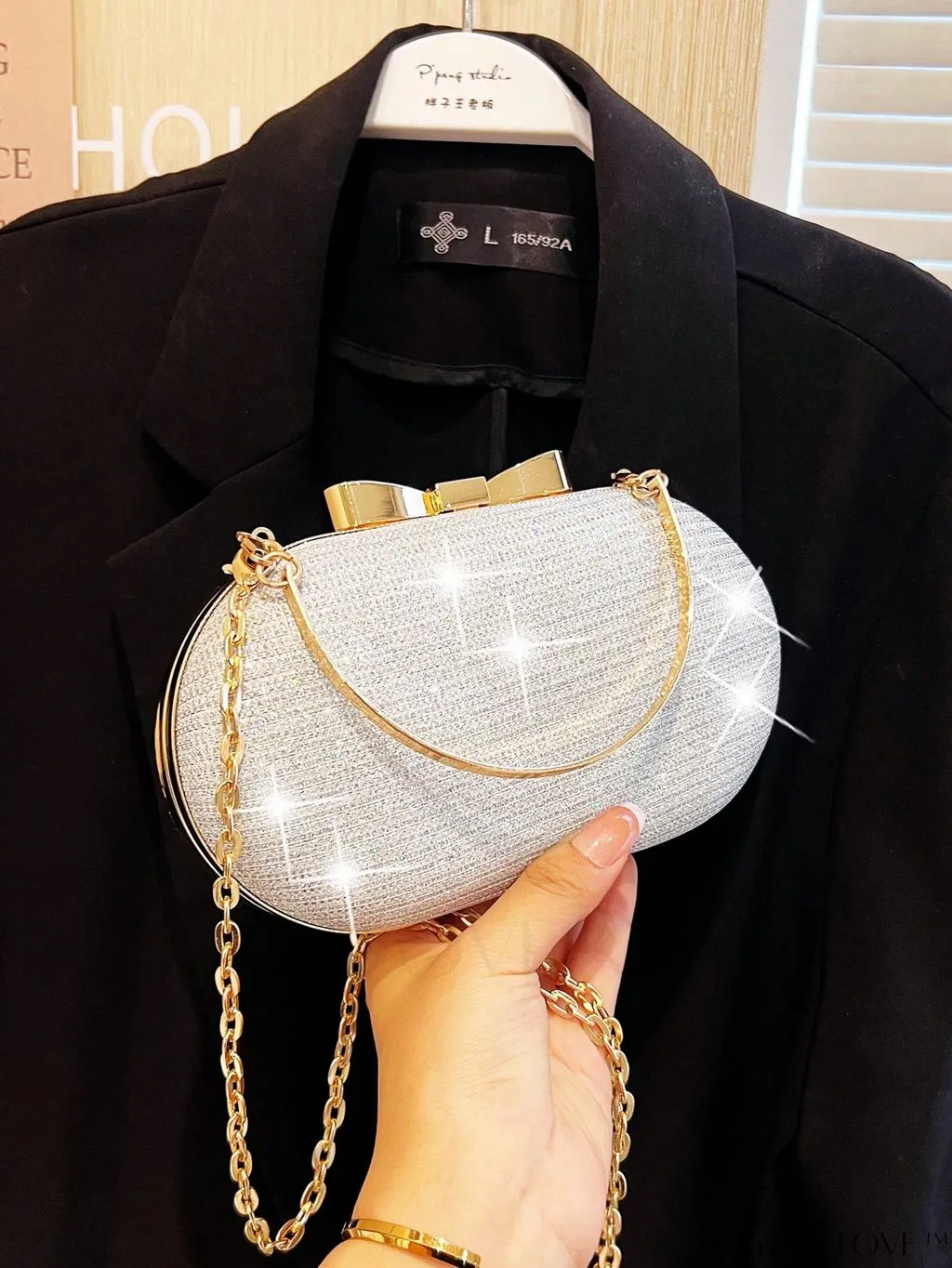 BagForLove - Rhinestone-Embellished Mini Box Bag with Glamorous Clip Top Chain â Exclusive Design