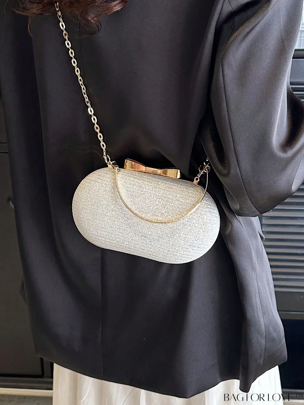 BagForLove - Rhinestone-Embellished Mini Box Bag with Glamorous Clip Top Chain â Exclusive Design