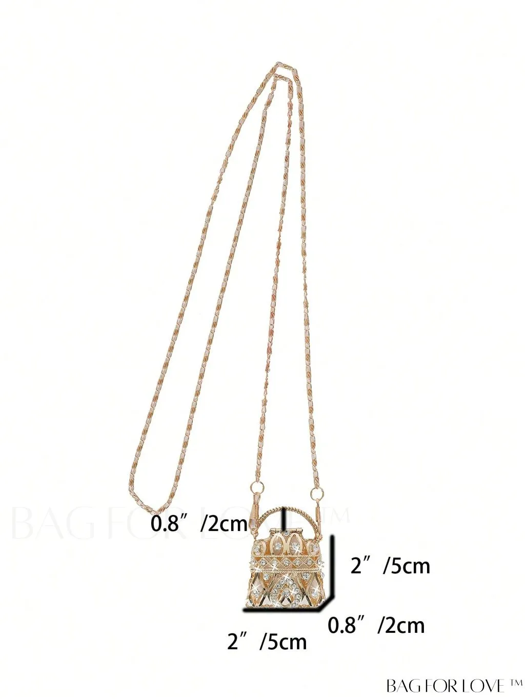 BagForLove - Rhinestone Evening Clutch: Glamorous & Versatile for Weddings, Proms, and Parties
