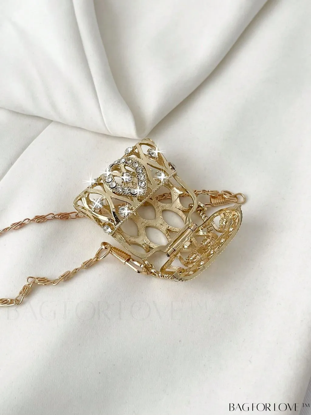 BagForLove - Rhinestone Evening Clutch: Glamorous & Versatile for Weddings, Proms, and Parties