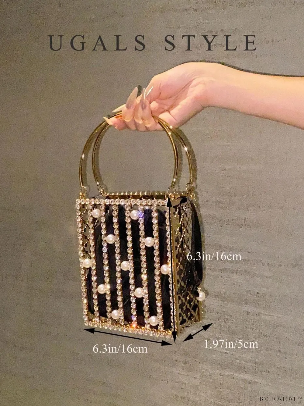 BagForLove - Rhinestone Pearl Bridal Crossbody Handbag for Women