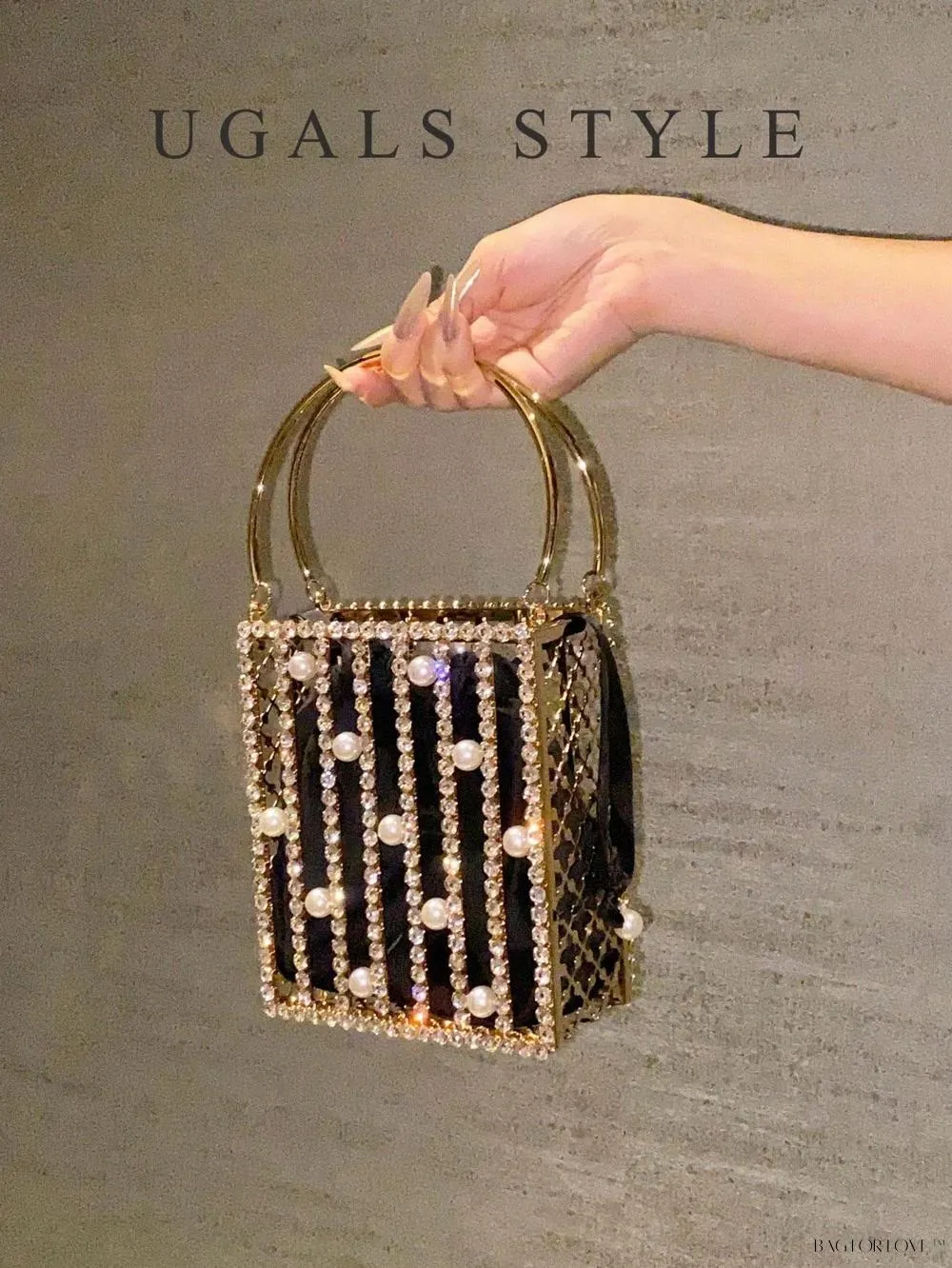 BagForLove - Rhinestone Pearl Bridal Crossbody Handbag for Women
