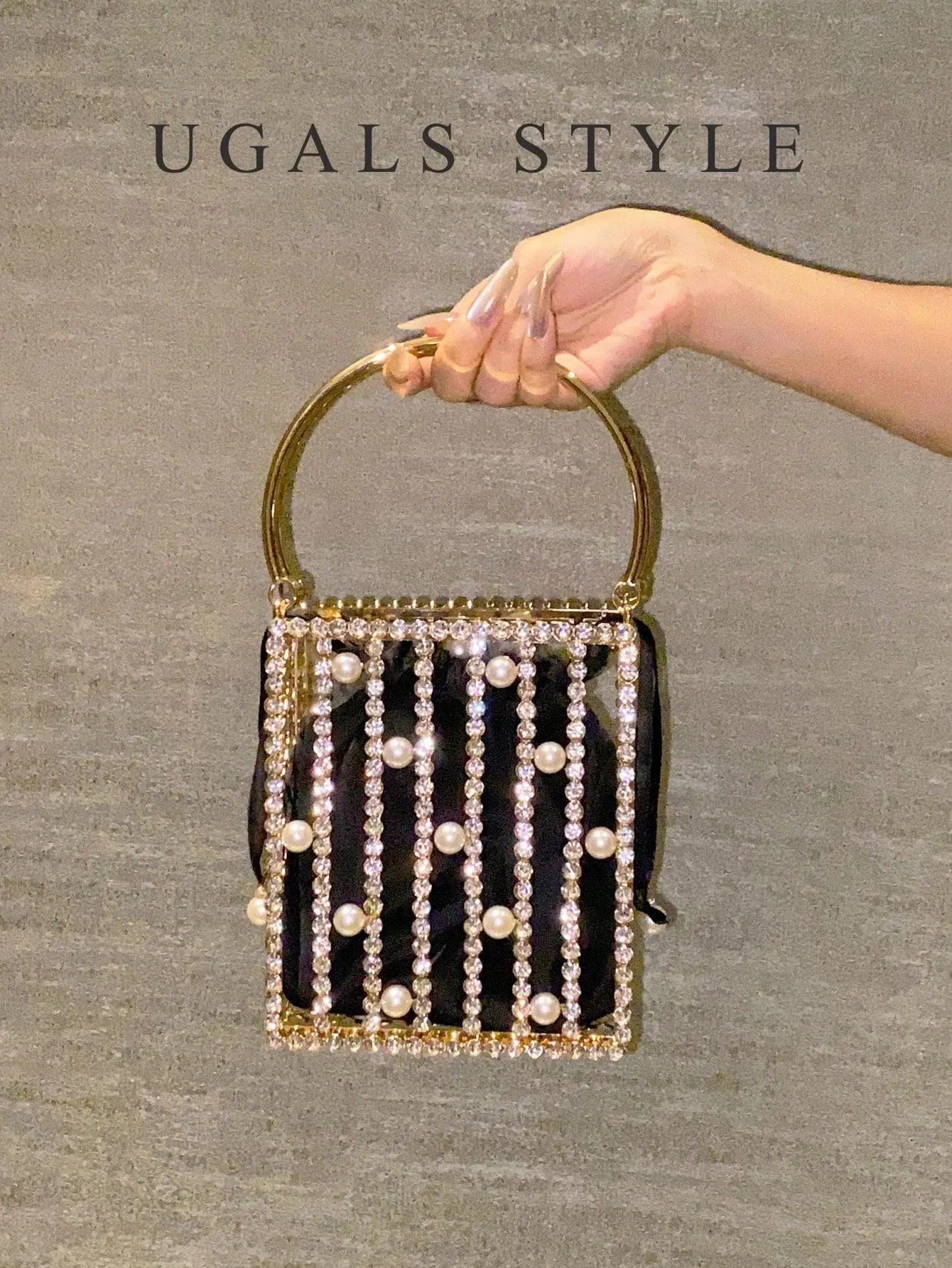BagForLove - Rhinestone Pearl Bridal Crossbody Handbag for Women