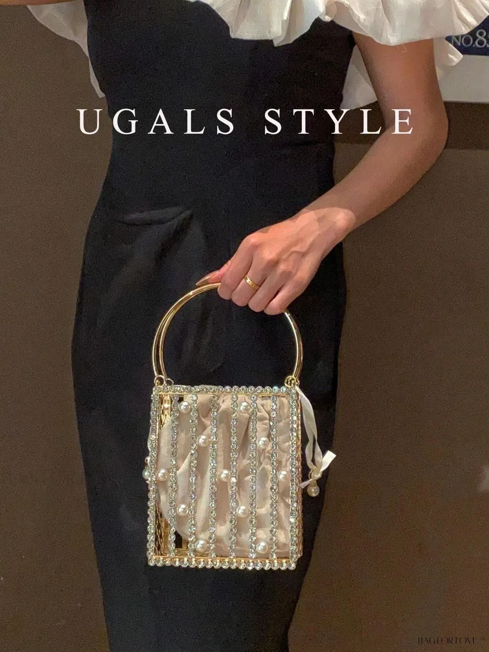 BagForLove - Rhinestone Pearl Bridal Crossbody Handbag for Women
