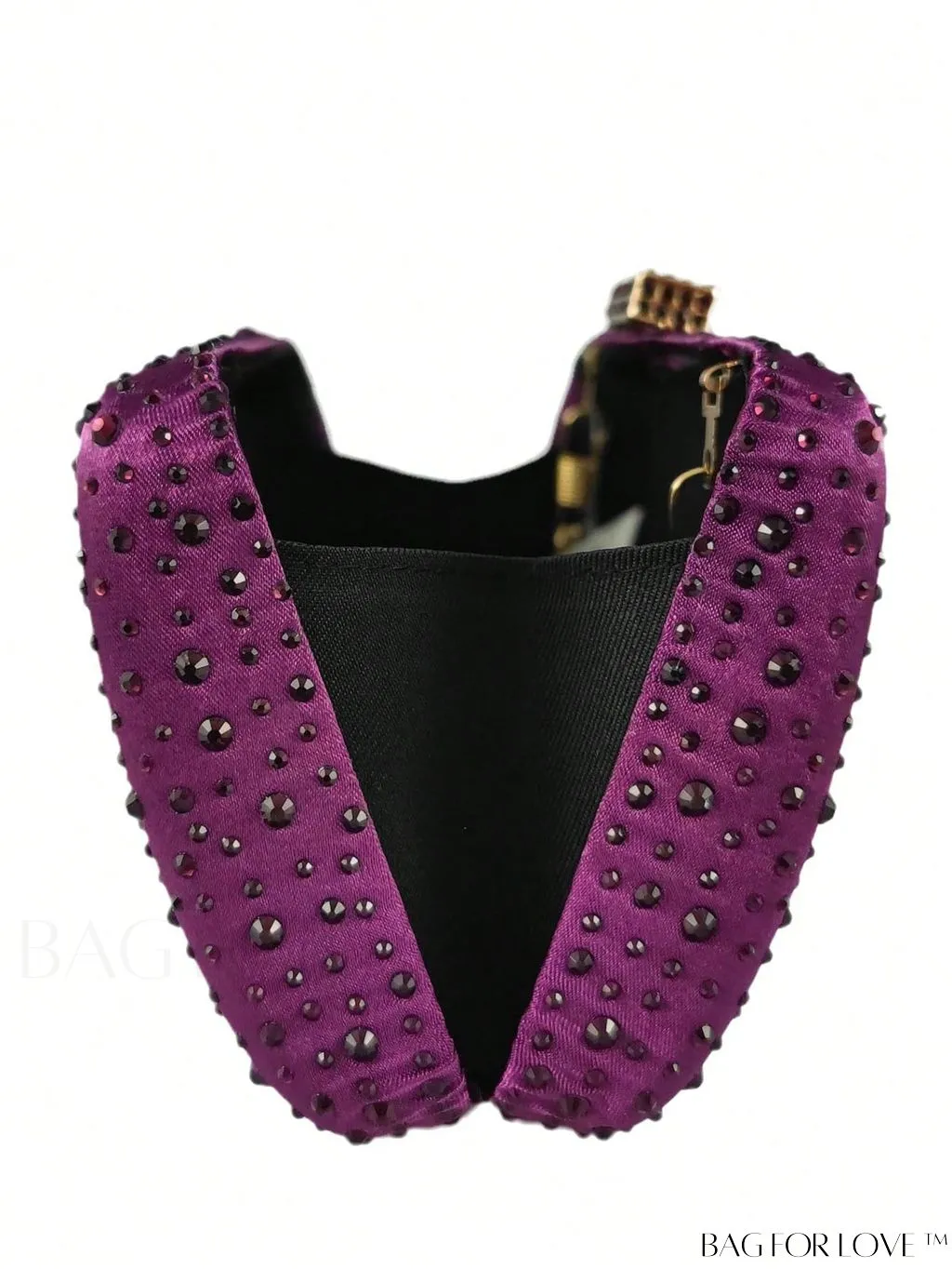 BagForLove - Satin Rhinestone Chain Strap Mini Box Bag for Glamorous Style