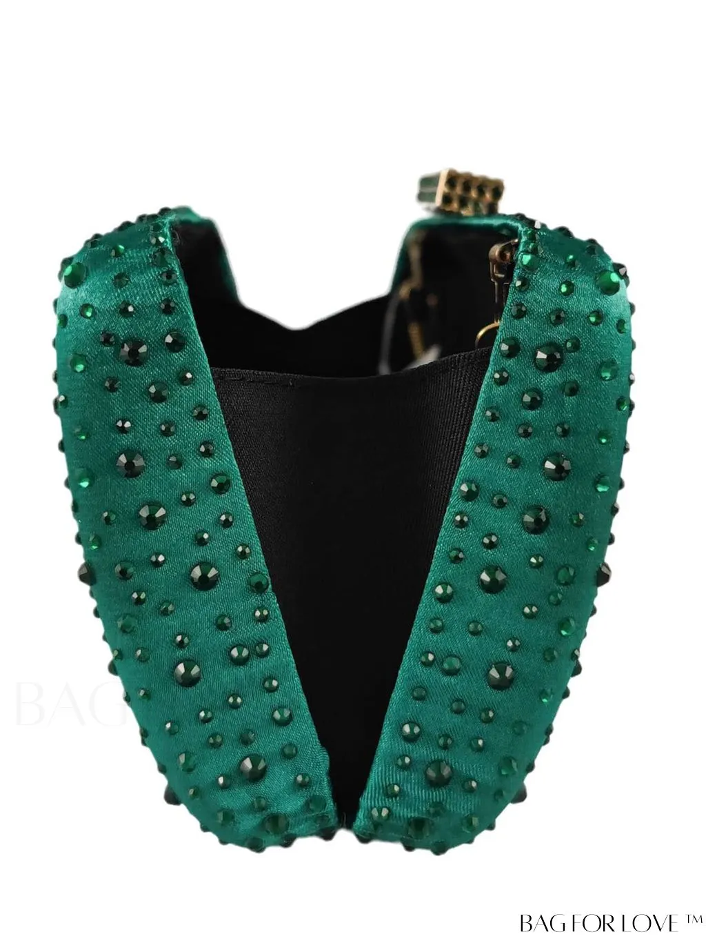 BagForLove - Satin Rhinestone Chain Strap Mini Box Bag for Glamorous Style