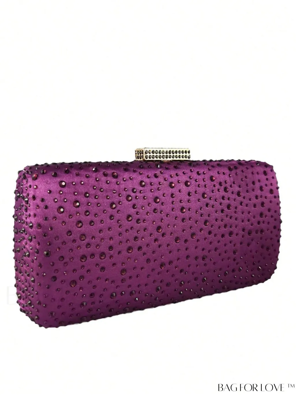 BagForLove - Satin Rhinestone Chain Strap Mini Box Bag for Glamorous Style