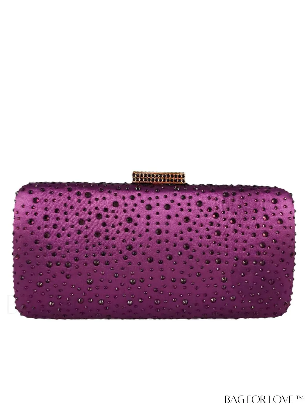 BagForLove - Satin Rhinestone Chain Strap Mini Box Bag for Glamorous Style