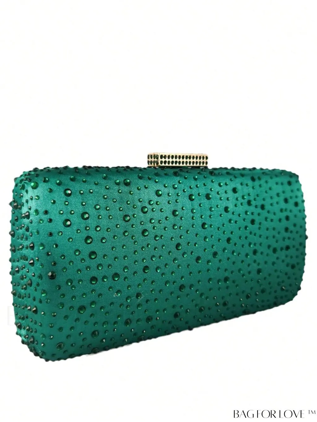 BagForLove - Satin Rhinestone Chain Strap Mini Box Bag for Glamorous Style