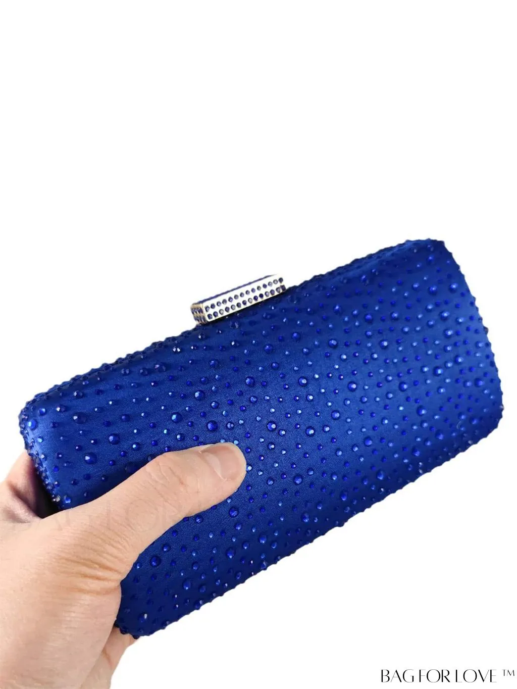 BagForLove - Satin Rhinestone Chain Strap Mini Box Bag for Glamorous Style