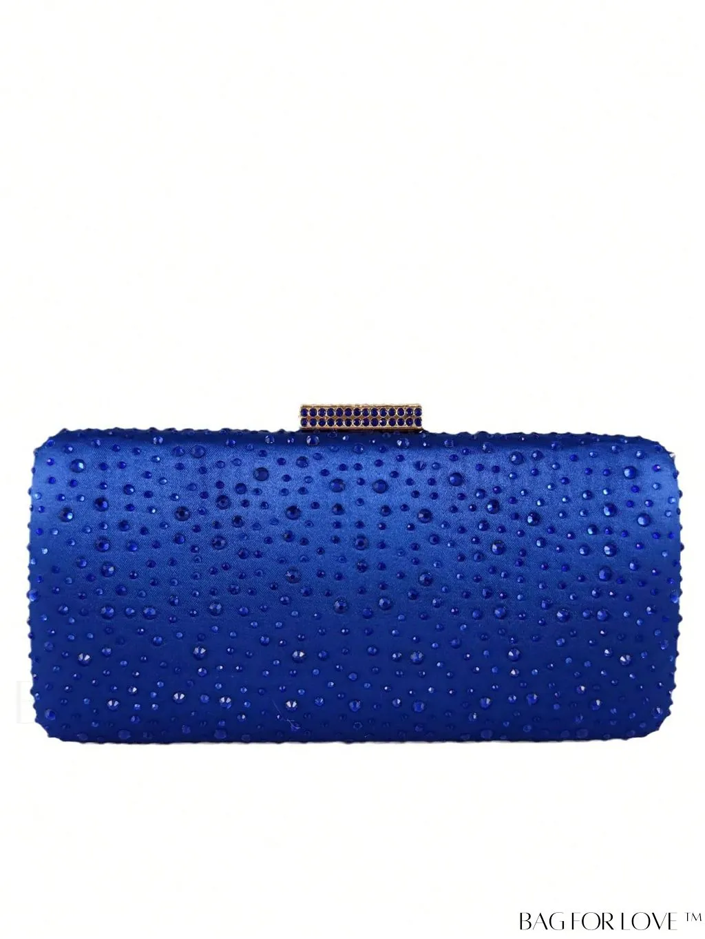 BagForLove - Satin Rhinestone Chain Strap Mini Box Bag for Glamorous Style