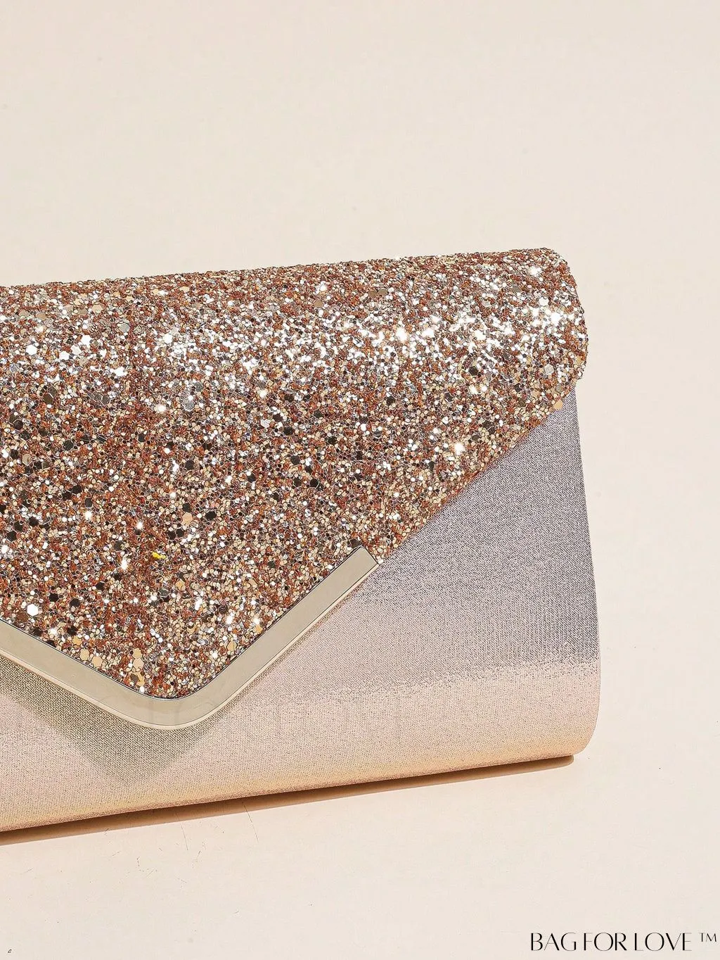 BagForLove - Sequin Evening Envelope Handbag: Elegant Prom Clutch with Chain Strap