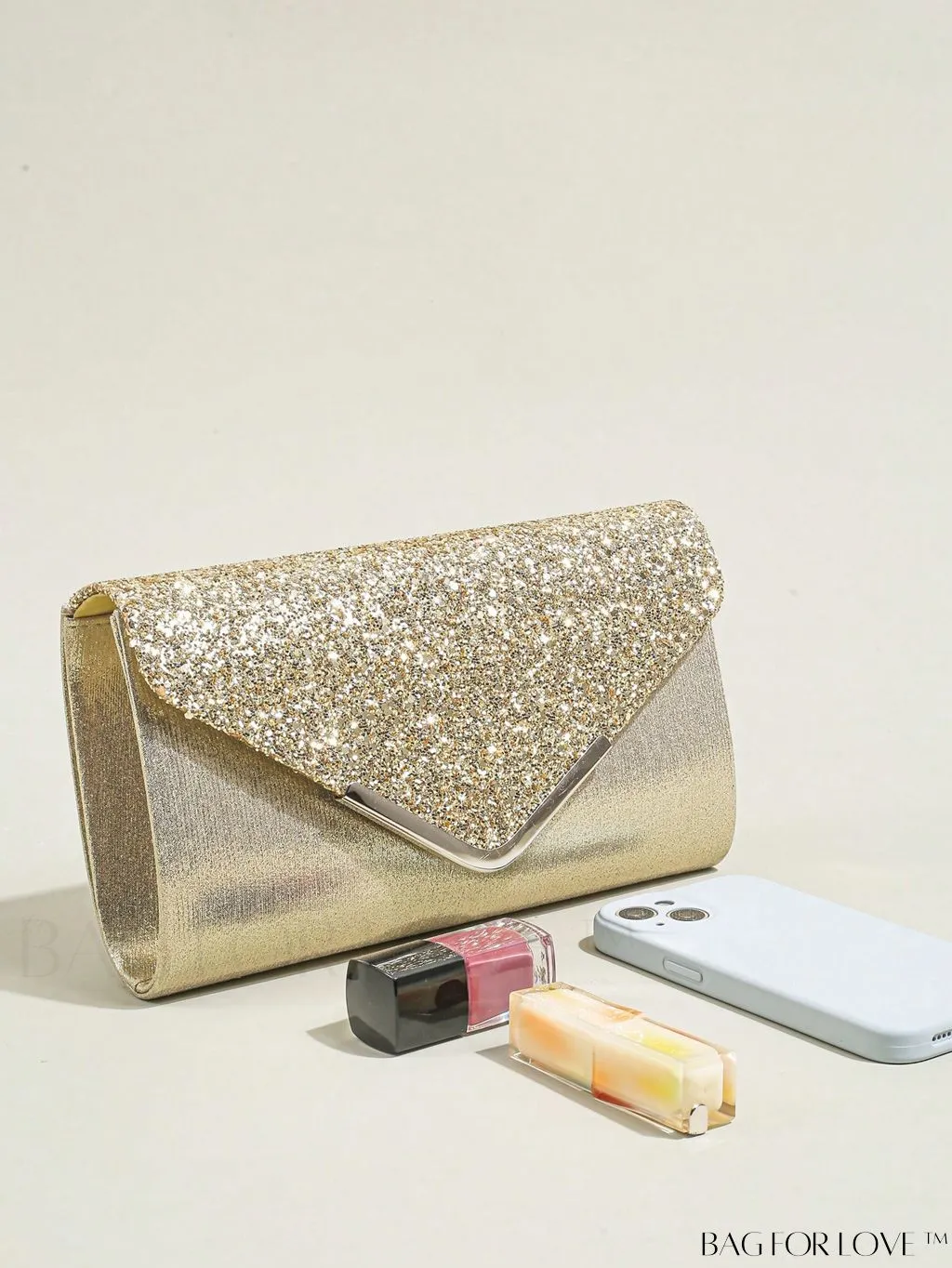 BagForLove - Sequin Evening Envelope Handbag: Elegant Prom Clutch with Chain Strap