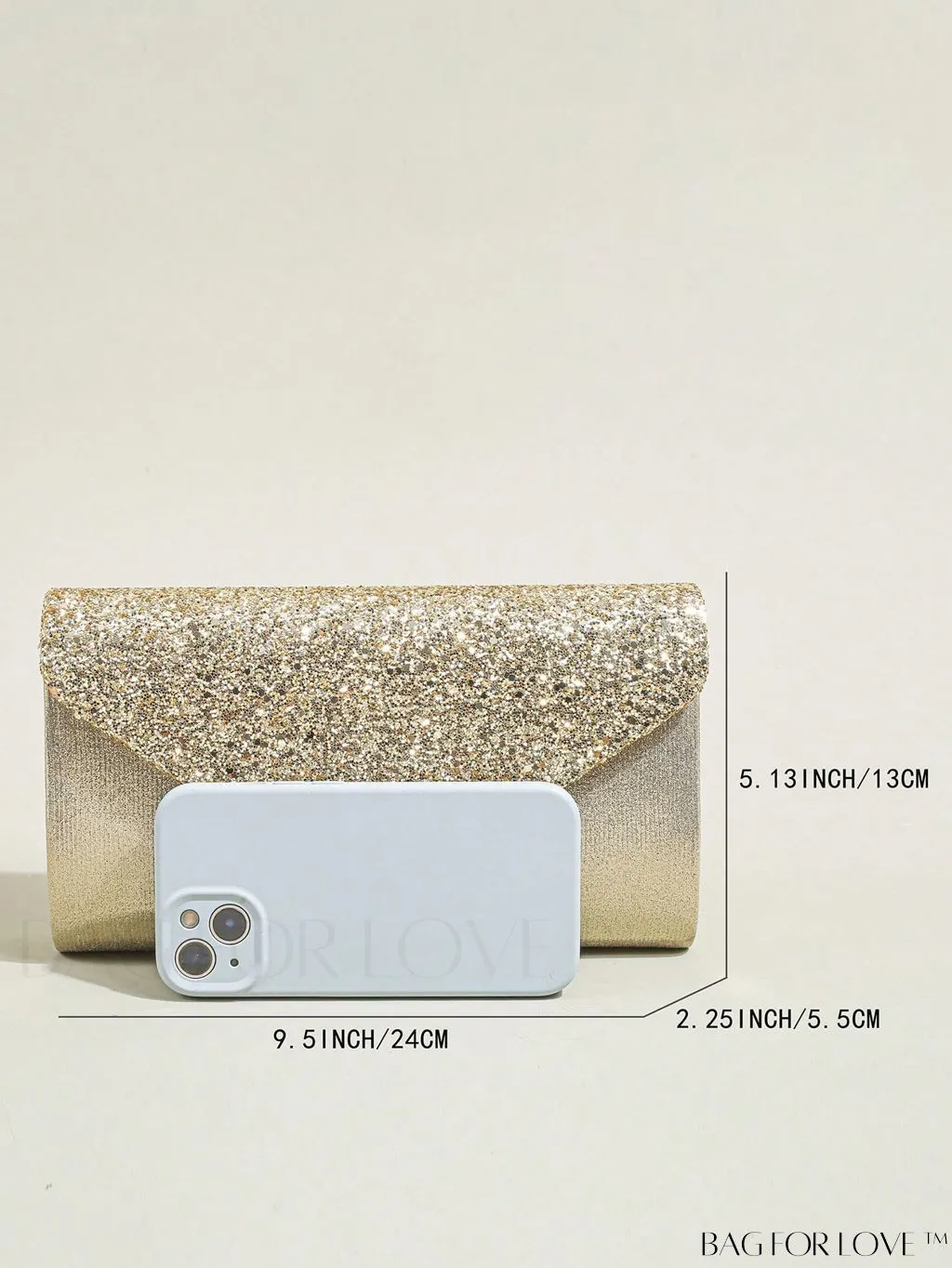 BagForLove - Sequin Evening Envelope Handbag: Elegant Prom Clutch with Chain Strap