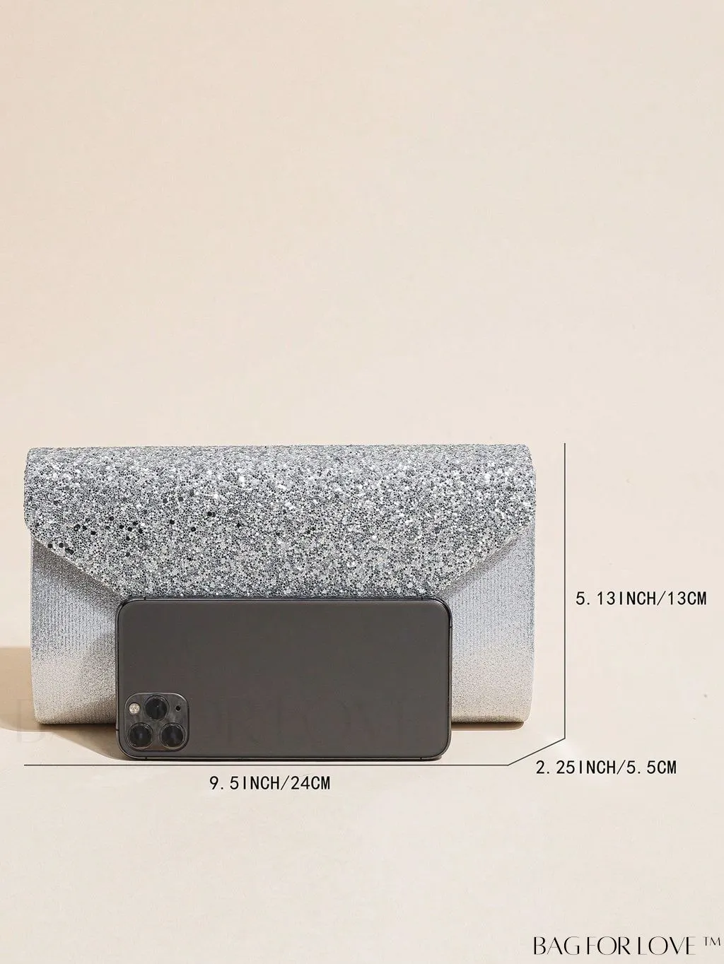BagForLove - Sequin Evening Envelope Handbag: Elegant Prom Clutch with Chain Strap