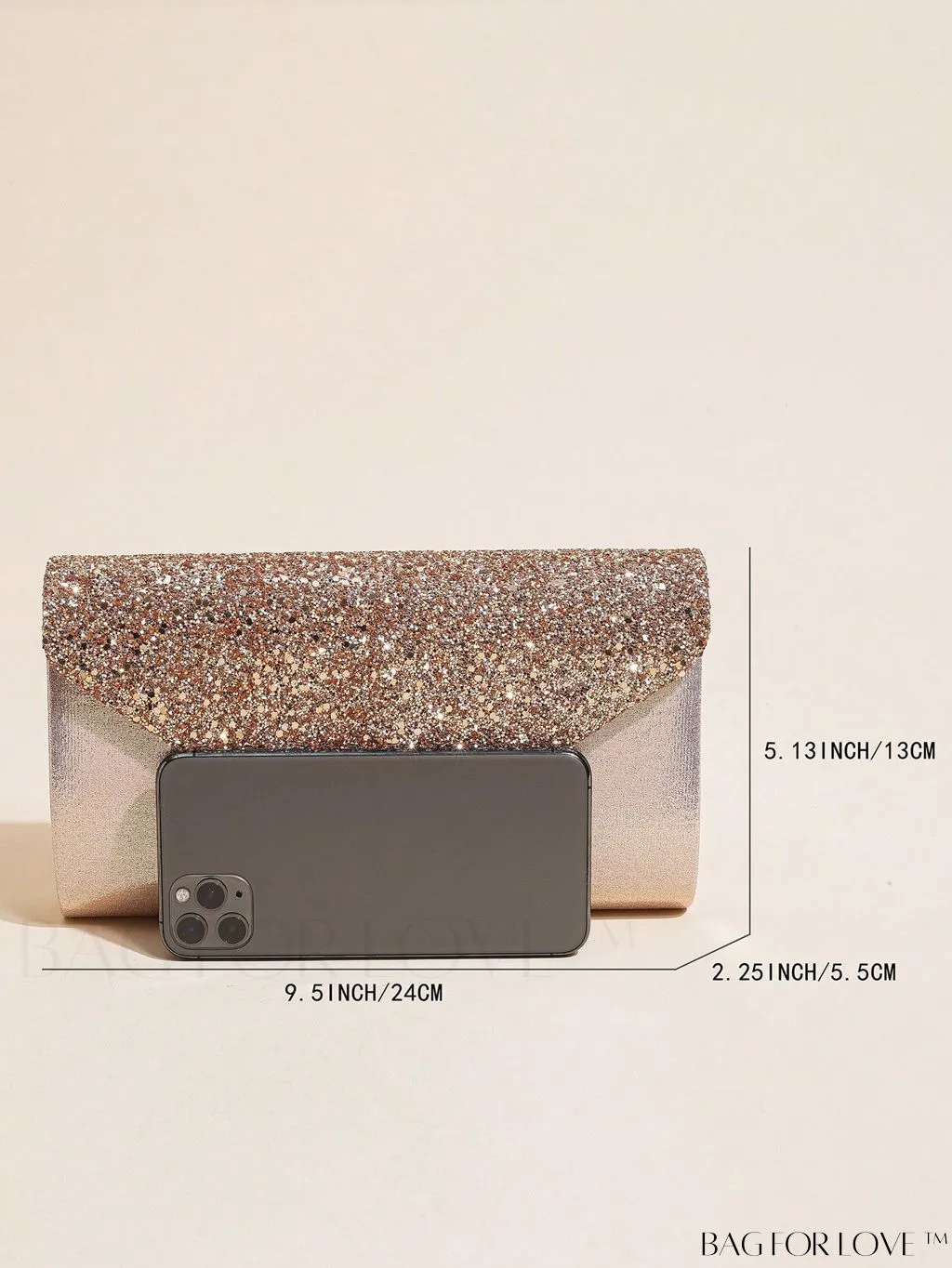 BagForLove - Sequin Evening Envelope Handbag: Elegant Prom Clutch with Chain Strap