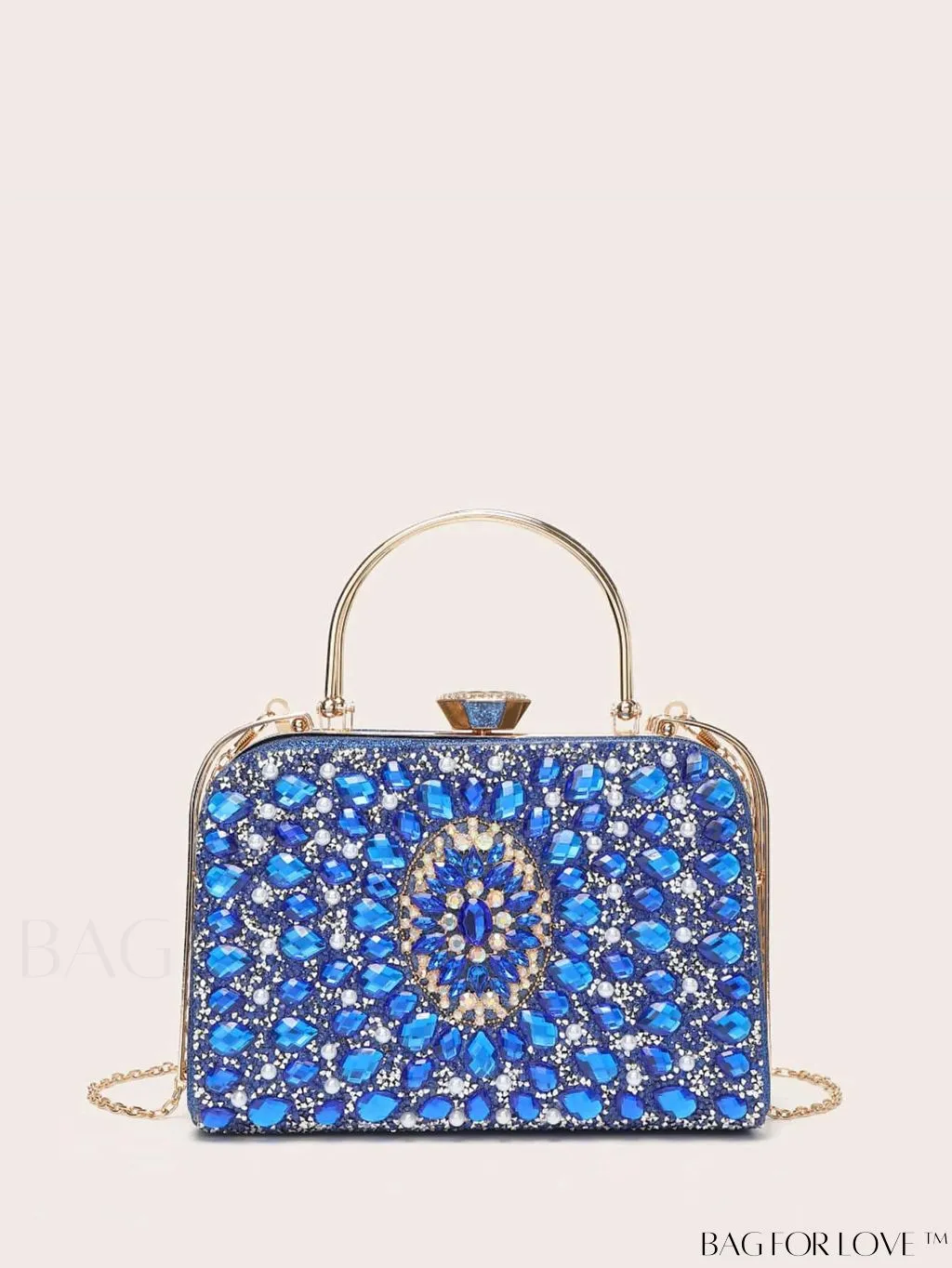 BagForLove - Small Glamorous Rhinestone Decor Bag: Ultimate Bride Purse for Weddings, Proms & Parties